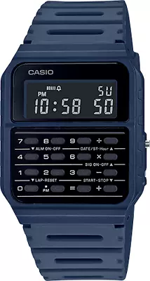 Casio CA53WF-2B  8-Digit Calculator Blue Watch Resin Strap Alarm Chronograph • $24