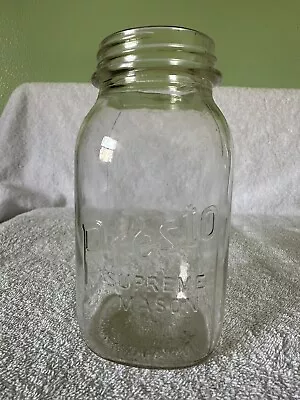 Vintage Presto/Duraglas Mason Canning Quart Jar - Embossed (see Description) • $9.70