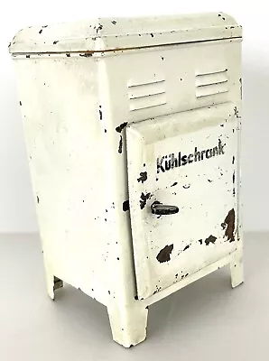 Vintage Dollhouse German Metal Refrigerator 1:10 To 1:8 Scale • $13