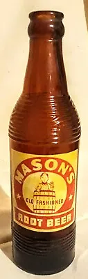 $28 • Buy Vintage Mason’s Old Fashioned Root Beer ACL Bottle From Chicago, Illinois, 10oz.