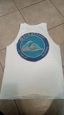 Vintage Quiksilver Tank Top Men's XL Made In USA 90's Y2K Skater Surf Big Logo  • $39.99