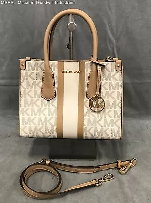 Michael Kors Tan & White Crossbody Purse • $22.50