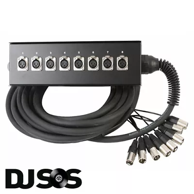 £70.93 • Buy PULSE PLS00333 8 Way 20m Tour Grade XLR Multicore Stagebox Snake Wall Mountable