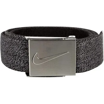 Nike Golf Men's Reversible Stretch Heathered Adj. Web Belt Black/dark Grey 1783 • $17.95