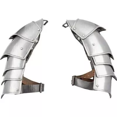 Lambert Pauldrons -Medieval LARP Fantasy Steel Pauldrons Shoulder LARP SCA Armor • $114.84