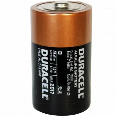 MN1300 Consumer Alkaline Battery Cylindrical Cell Duracell Coppertop D Size • $15.99