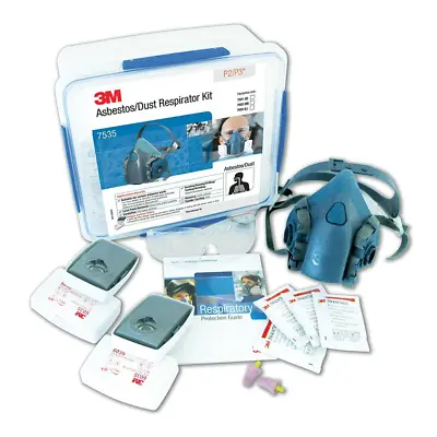 3M Asbestos/Silica/Dust Respirator Kit 7535 P2/P3 7535 Large Half Face • $139.99