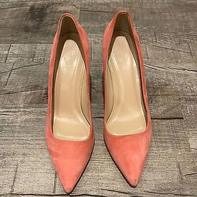 J. Crew - Women’s Suede Pump Heels - Peach/Coral/Pink - Size 8.5 • $32