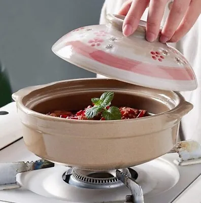 Clay Casserole Pot Terra Cotta Rice Cooker Noodle Bowl Asain Bowl Set 2 *850ml  • $44.99