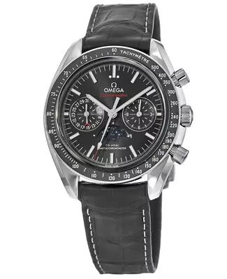 New Omega Speedmaster Black Dial Leather Men's Watch 304.33.44.52.01.001 • $8275