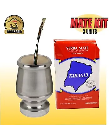Mate Gourd Bombilla Yerba Kit Set  To Drink Yerba Mate -  • $26.89