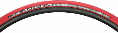 Vittoria Zaffiro Pro Home Trainer Tire: Folding Clincher 700x23 Red • $43.99