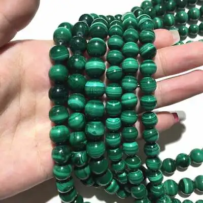 $6.99 • Buy Malachite Beads Energy Gemstone Loose Beads For DIY Jewelry Making Bracelet