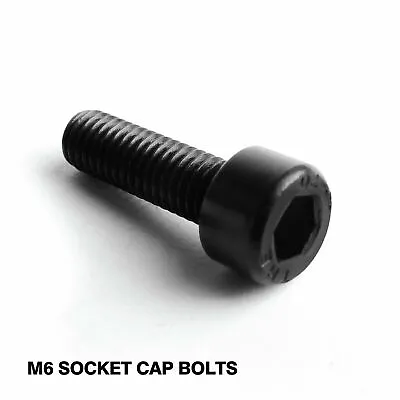 M5 M6 Cap Bolt Allen Screw A2 Black Stainless Steel Socket Cap Hex Drive Din912 • £6