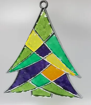 Christmas Tree Patchwork Ornament Makit & Bakit Suncatcher Vintage • $9.95