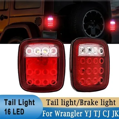 2X LED Tail Lights Rear Brake Lamps Stop Turn Reverse For Jeep Wrangler TJ CJ JK • $16.29