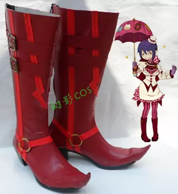 Blue Exorcist Mephisto Pheles Red Halloween Long Cosplay Shoes Boots H016 • $44.53