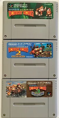 Super Famicom SFC Super Donkey Kong Country Bundle Lot - 1 2 & 3  • $22.74