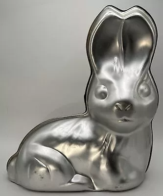 Vtg 1970s Wilton 2 Piece Bunny Rabbit Cake Pan Set Lightweight Aluminum 3D Mold • $12
