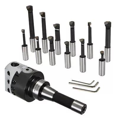 3  Boring Head With R8 Shank And 12Pcs 3/4  Carbide Boring Bar Set Milling New • $89.22