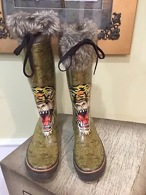 Ed Hardy  Rain/ Snow Boots Size 10 • $64