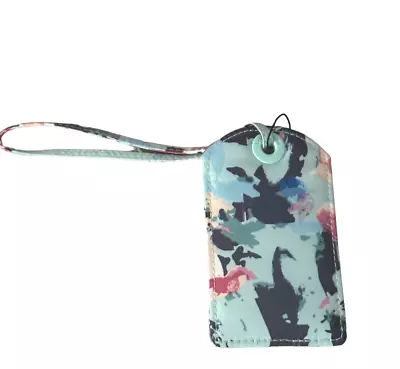 Vera Bradley Ultralight Floating Blossom Luggage ID Tag- Blue Green Pink Yellow • $11.99