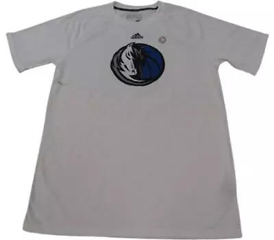 New Dallas Mavericks Mens Sizes M-L Adidas White Shirt • $13.43