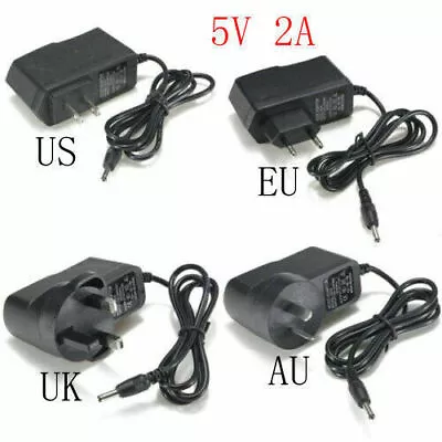 5V2A 2000mA AC Adapter To DC Power Supply Charger Cord 3.5/1.35mm EU/US/AU Plug • £2.87