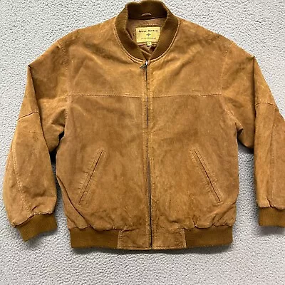 Boston Harbour Outdoorwear Jacket Mens XL Brown Suede Leather Classic • $29.88