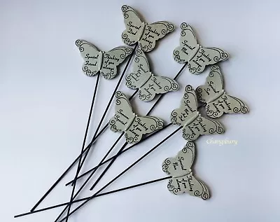 In Loving Memory Butterfly Sentiment Grave Graveside Stone Memorial Stick Stake • £5.99