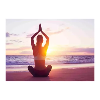 Sunset Landscape Poster And Print Painting Yoga Dancer Wall Picture Fitness • £9.24