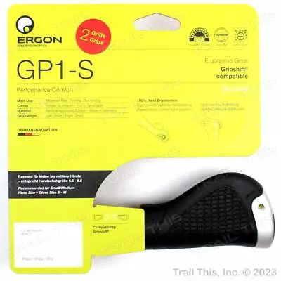 Ergon GP1-S Grip Shift MTB Touring Handlebar Bicycle Grips  - Black & Gray • $28.95