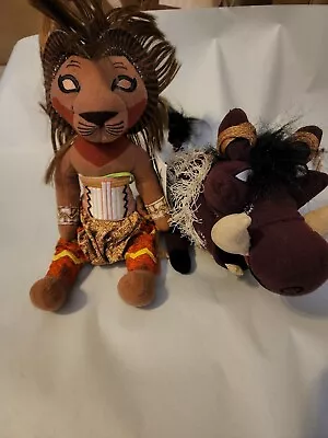 The Lion King Toys Plush Pumba And Mufasa • $30