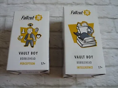 Zbox Bundle Figures Fallout 76 Vault Boy Bobblehead Intelligence + Perception • £38