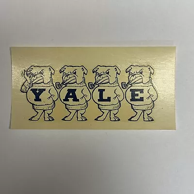 Vintage 1950s Yale Bulldogs Ivy League College University Decal Sticker 1.75x3.5 • $14.95