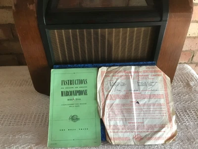 £19.99 • Buy Vintage Marconiphone T14A Radio + Original Guarantee & Instructions Not Working