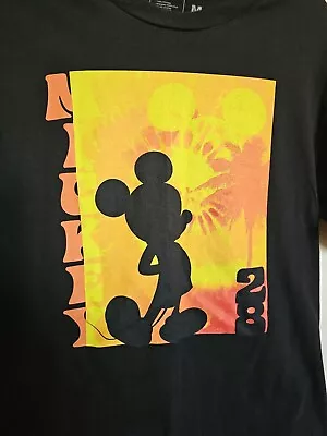 Disney Mickey Mouse 28 By NEFF  Black Yellow Orange T-Shirt Size Medium Mens • $15.20