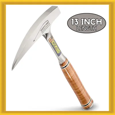 ESTWING Rock Pick 22 Oz Geology Hammer With Pointed Tip And Genuine Leather Grip • $49.99