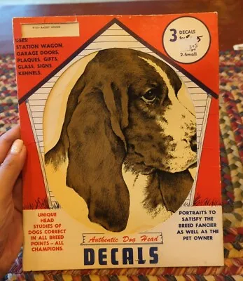 Vintage Basset Hound 1971 Dog Art Decal By D.K. Dennis RARE!! • $19