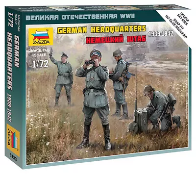 Zvezda 1/72 German Headquarters 1939-1942 # 6133 Plastic Model Soldiers • £4.99