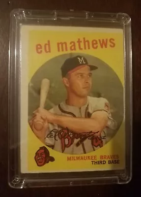 1959 Topps Ed Matthews Braves 3rd Baseman • $25