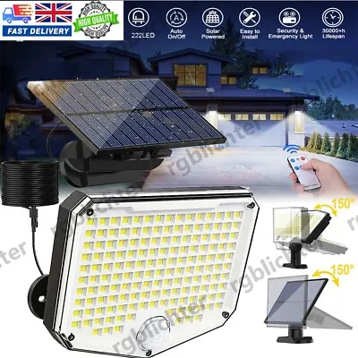 7000W LED Solar Street Light PIR Motion Sensor Outdoor Garden Wall Security Lamp • £11.99