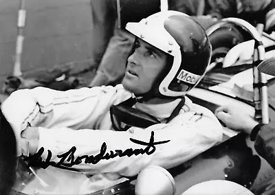 Bob Bondurant (1933-2021) AAR Eagle Mexican Grand Prix 1966 Signed Photograph 2 • $31.13