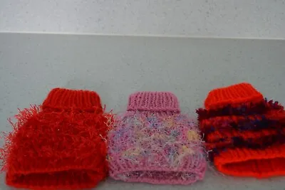 Sale Set 3  Xxs  4  Hand Knitted Dog Coat Mix Teacup Chihuahua/  Yorkie Pups • £9