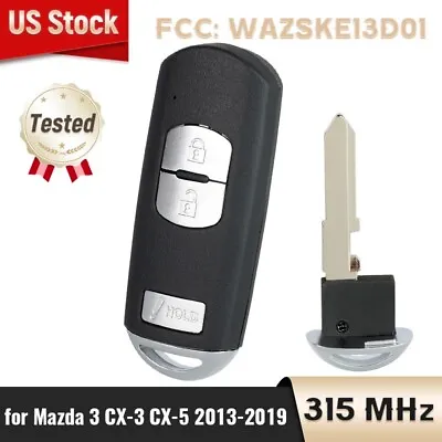 3B Keyless Smart Remote Key Fob For Mazda 3 CX-3 CX-5 2013-2019 ID49 WAZSKE13D01 • $20.24