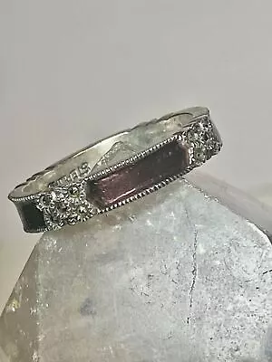 Judith Jack Ring Size 8  Marcasites Purple Stacker Band Sterling Silver Women • $58