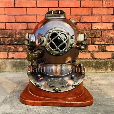 Vintage Boston Diving Helmet Navy Mark V Antique Divers Marine Morse Sea Helmet • $185
