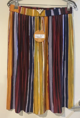 $70 • Buy Gorman X Mangkaja Walnut Tree Pleated Skirt Size 14 NWT