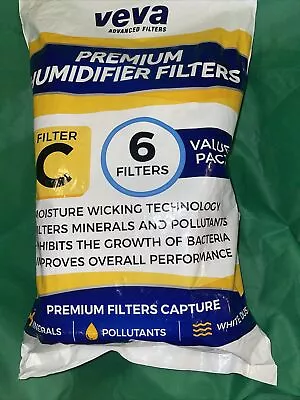 6 Pack VEVA Filter C Premium Humidifier Filters Replacement For HW Filter C  • $27.23