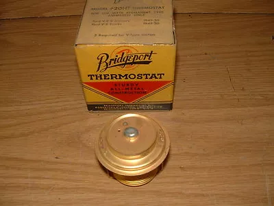 Bridgeport NOS New Thermostat Model 20HT 49 50 Ford Mercury V8 175 Degree Brass • $11.80